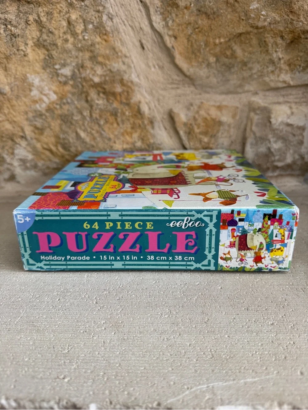 Eeboo Glitter Holiday Parade Big Puzzle 64 pieces Christmas Animals